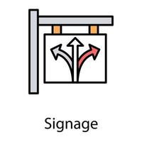 concepts de signalétique tendance vecteur