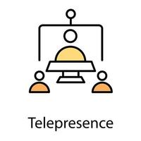 concepts de téléprésence tendances vecteur