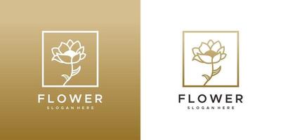 création de logo de fleur vecteur