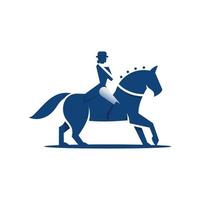 logo de dressage de chevaux vecteur