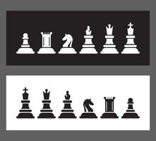 image vectorielle, pion d'échecs noir et blanc vecteur