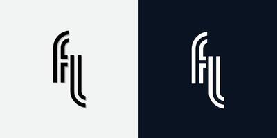 logo fl de lettre initiale abstraite moderne. vecteur