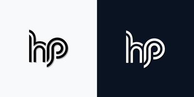 logo hp de lettre initiale abstraite moderne. vecteur