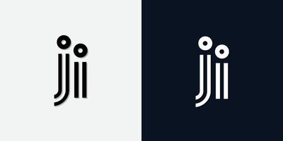 logo de la lettre initiale abstraite moderne ji. vecteur