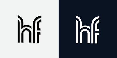 logo hf de lettre initiale abstraite moderne. vecteur