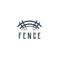 création de logo de clôture vecteur