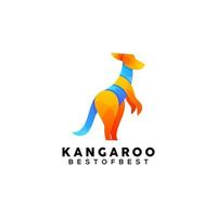 création de logo coloré kangourou vecteur
