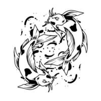 illustration de poisson koi vecteur