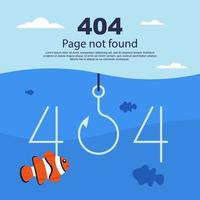 page d'erreur d'avertissement 404 du réseau Internet ou fichier introuvable pour la page Web. vecteur
