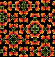 Motif de fleurs orientales Ornement floral abstrait Fond tissu Swirl vecteur