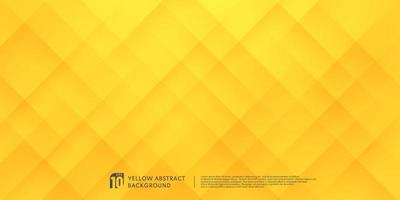 carré géométrique dégradé jaune-orange abstrait avec éclairage et fond d'ombre. conception de bannière large futuriste moderne. peut utiliser pour l'annonce, l'affiche, le modèle, la présentation d'entreprise. vecteur eps10