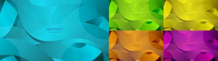 arrière-plan avec un design fluide abstrait dégradé bleu, vert, jaune, orange et violet coloré. illustration vectorielle vecteur