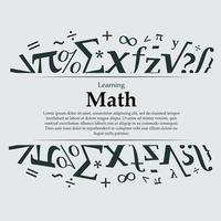apprendre le fond de la couverture des mathématiques vecteur