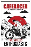 illustration d'affiche de caferacer.eps vecteur