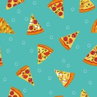 tranches de pizza. modèle sans couture. illustration vectorielle vecteur