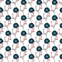 motif de fleurs de style scandinave. texture avec des fleurs et des plantes. ornement floral. vecteur