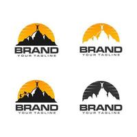 logo d'alpiniste vecteur
