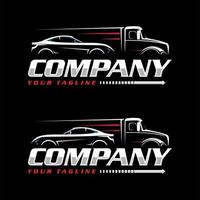 logo camion et voiture vecteur