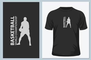 t-shirt illustration vectorielle de basket-ball vecteur