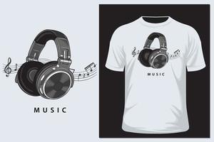 t-shirt de musique. illustration vectorielle vecteur