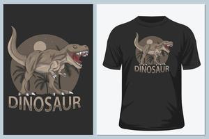 t-shirt illustration vectorielle dinosaure vecteur