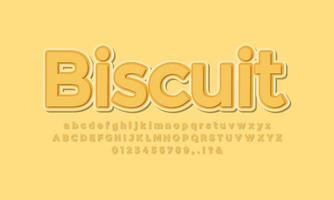 vecteur de conception d'effet de texte biscuit