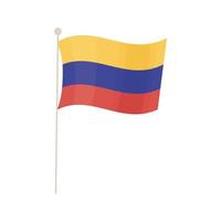 drapeau de l'equateur en pole vecteur