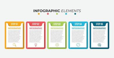 modèle d'infographie de présentation d'entreprise avec 5 options vecteur