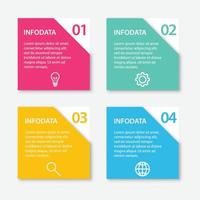 modèle d'infographie de présentation entreprise avec 4 options vecteur