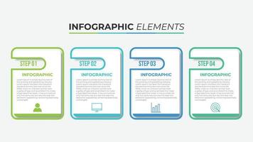 modèle d'infographie de présentation d'entreprise avec 5 options vecteur