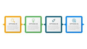 modèle d'infographie de présentation entreprise avec 4 options vecteur