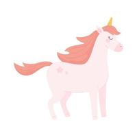 animal licorne rose vecteur