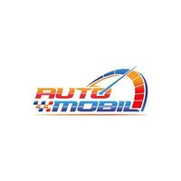 création de logo automobile rpm. conception de logo modifiable vecteur