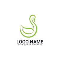 création de logo de cygne de luxe. conception de logo modifiable vecteur