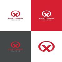 modèle de conception de logo créatif lettre x vecteur