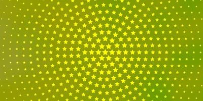 fond de vecteur vert clair, jaune avec des étoiles colorées.