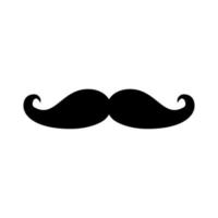 style plat de couleur noire moustache vecteur