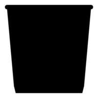 icône poubelle ou corbeille. couleur noire . vecteur