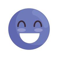 sourire emoji violet vecteur