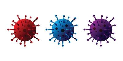 logo bactérie ou virus covid19 vecteur