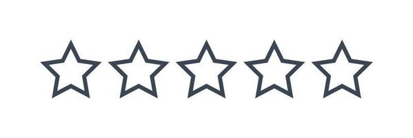 examen de l'évaluation du produit client cinq étoiles vecteur
