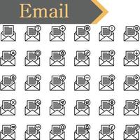conception d'icônes de courrier électronique vecteur
