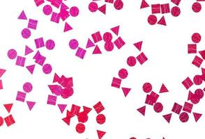 fond de vecteur violet clair, rose avec des triangles, des cercles, des cubes.