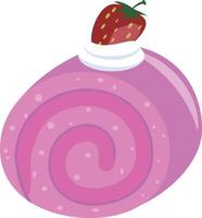 conception d'illustration d'icône de délicieux gâteau aux fraises. vecteur
