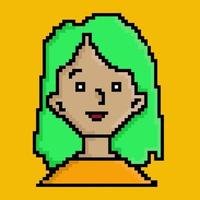 illustration de caractère de personnes de style pixel art vecteur