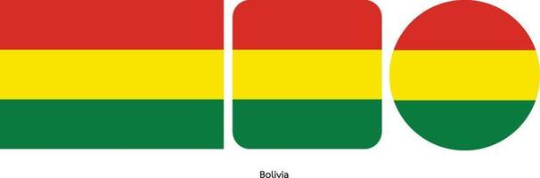drapeau de la bolivie, illustration vectorielle vecteur