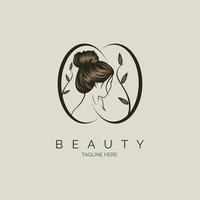 création de modèle de logo de soins de la peau spa salon de beauté visage femme pour marque ou entreprise et autre vecteur