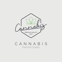 cannabis marijuana cbd feuille de chanvre logo et symbole de la marque ou de l'entreprise vecteur