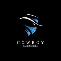 modèle de conception de style moderne logo cowboy pour marque ou entreprise et autre vecteur