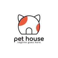 modèle de conception de logo maison maison pour animaux de compagnie vecteur